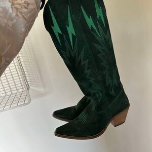 Over the knee suede style boots